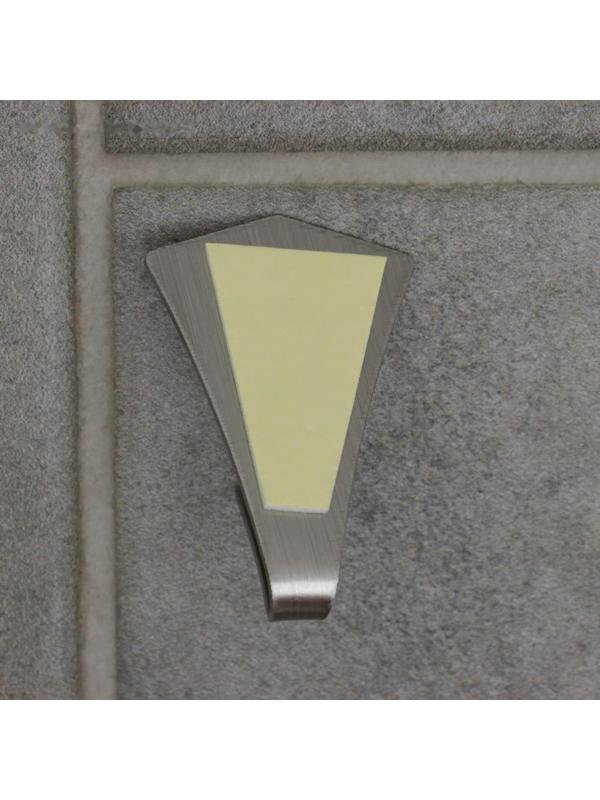 Крючок на липучке Доляна «Кристалл», 2 шт, металлический