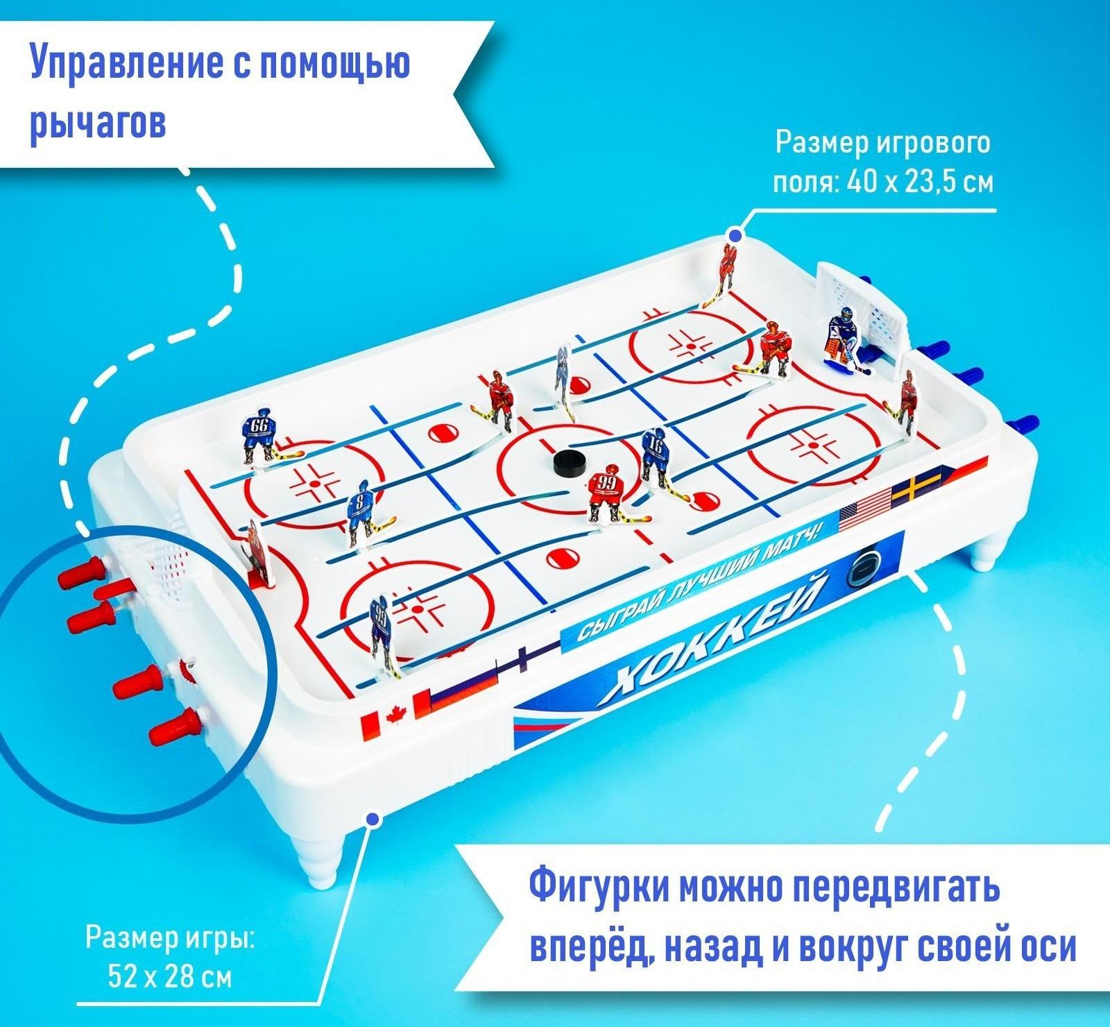 Настольный хоккей «Весёлый спорт», плоские игроки