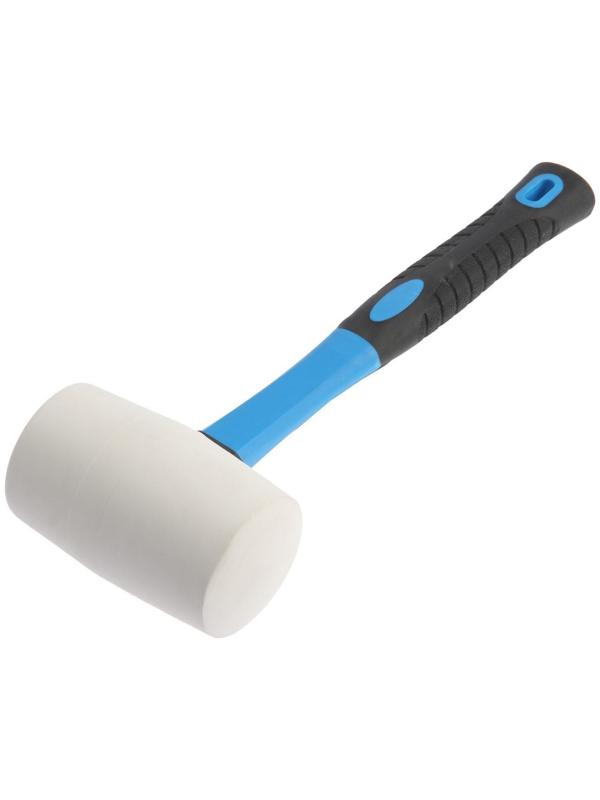 Киянка ТУНДРА, фиберглассовая рукоятка, белая резина, 750 г