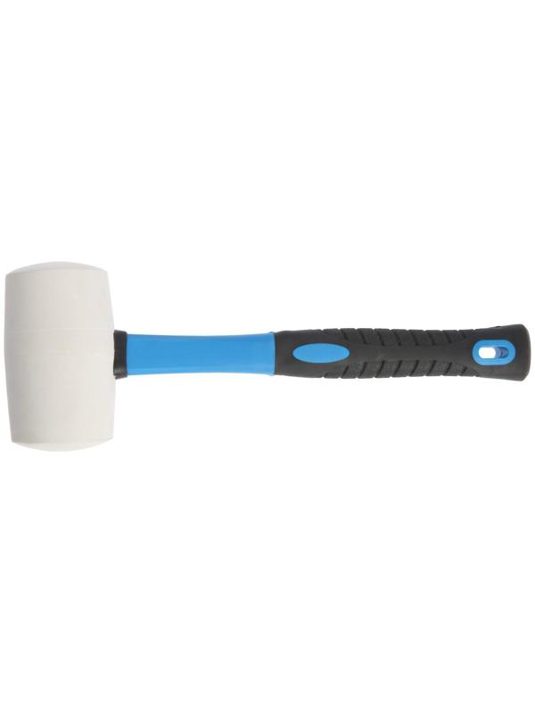 Киянка ТУНДРА, фиберглассовая рукоятка, белая резина, 750 г