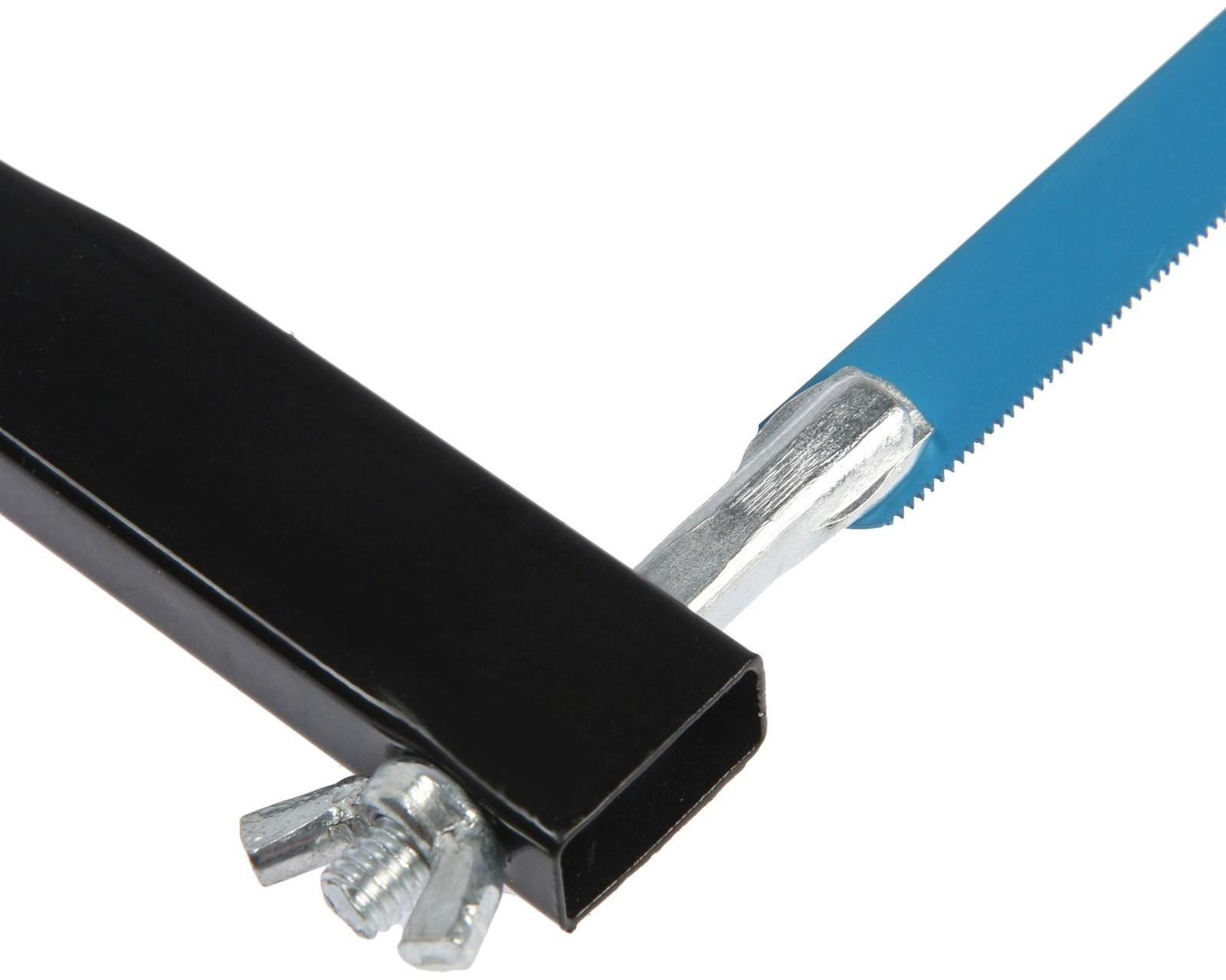 Ножовка по металлу ТУНДРА, усиленный прямоугольный профиль, пластиковая рукоятка, 300 мм