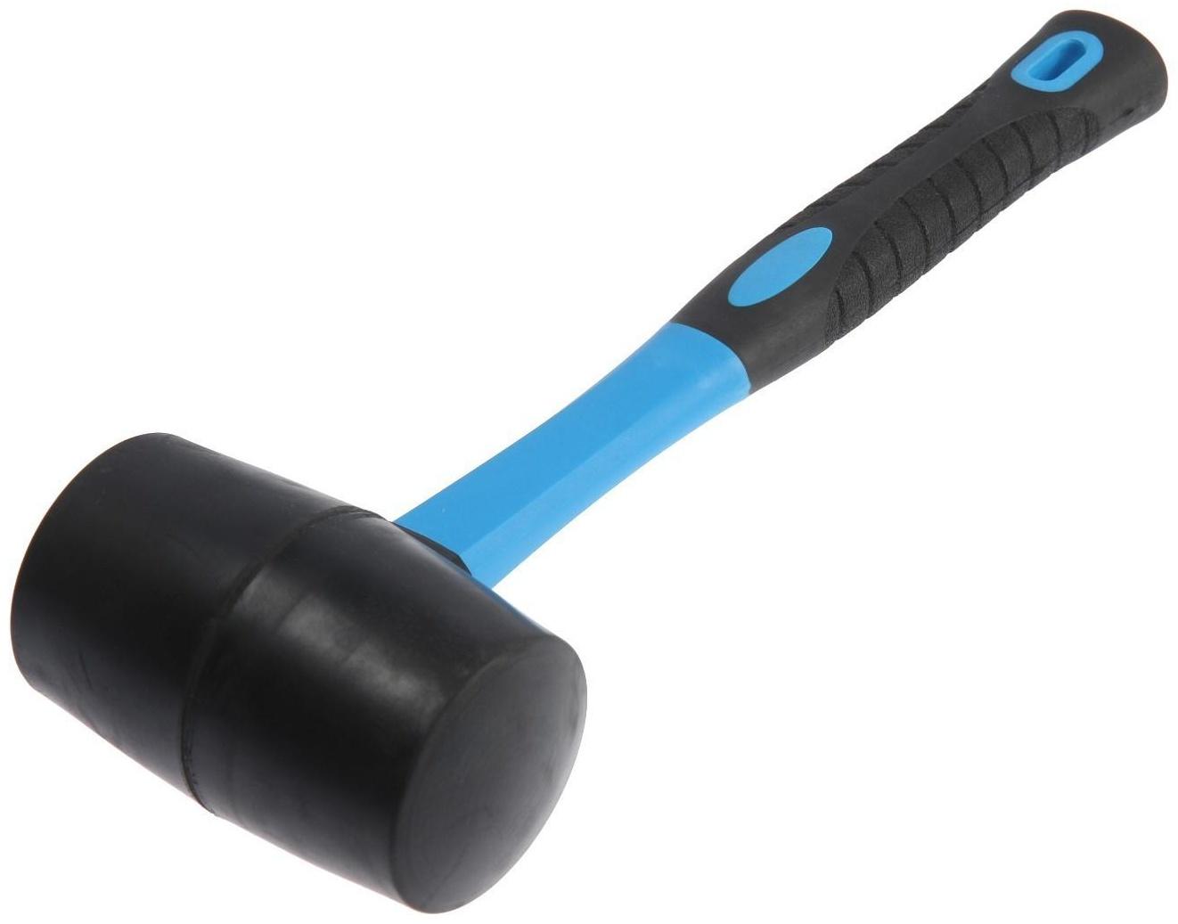 Киянка ТУНДРА, фиберглассовая рукоятка, черная резина, 650 г