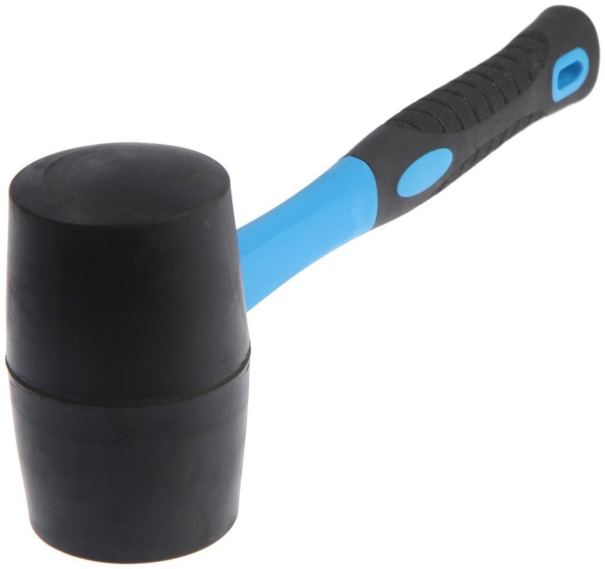 Киянка ТУНДРА, фиберглассовая рукоятка, черная резина, 650 г