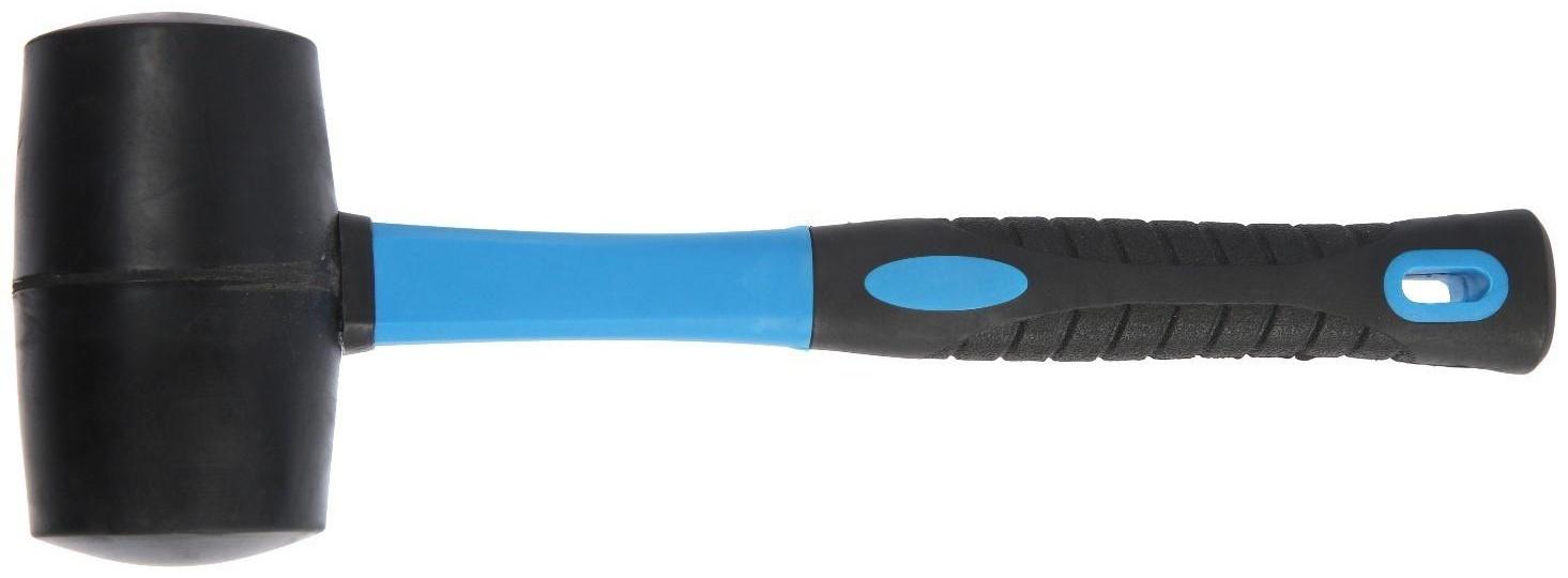 Киянка ТУНДРА, фиберглассовая рукоятка, черная резина, 650 г