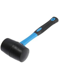 Киянка ТУНДРА, фиберглассовая рукоятка, черная резина, 650 г