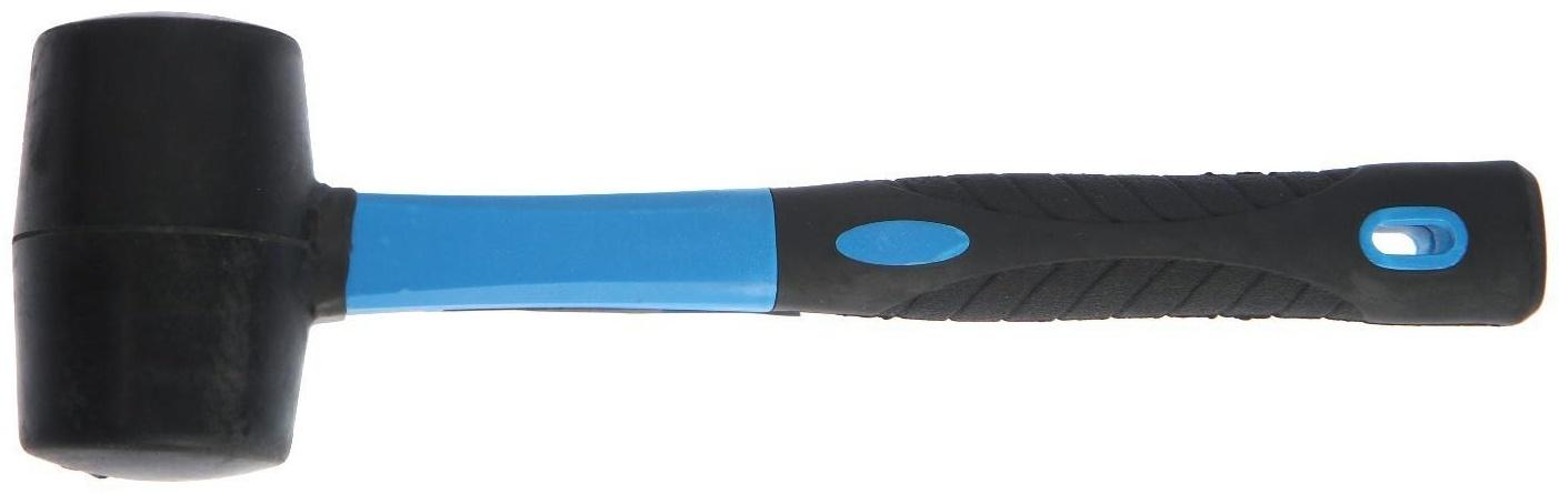 Киянка ТУНДРА, фиберглассовая рукоятка, черная резина, 220 г