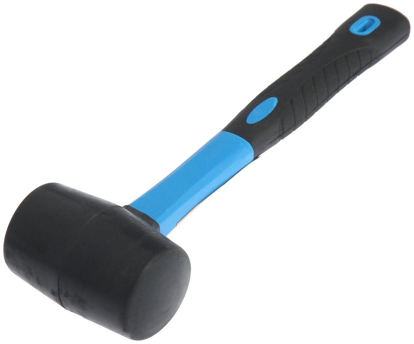 Киянка ТУНДРА, фиберглассовая рукоятка, черная резина, 220 г