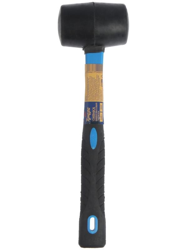 Киянка ТУНДРА, фиберглассовая рукоятка, черная резина, 220 г