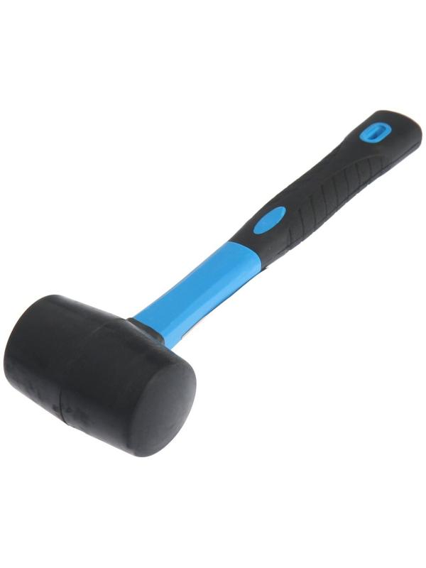 Киянка ТУНДРА, фиберглассовая рукоятка, черная резина, 220 г