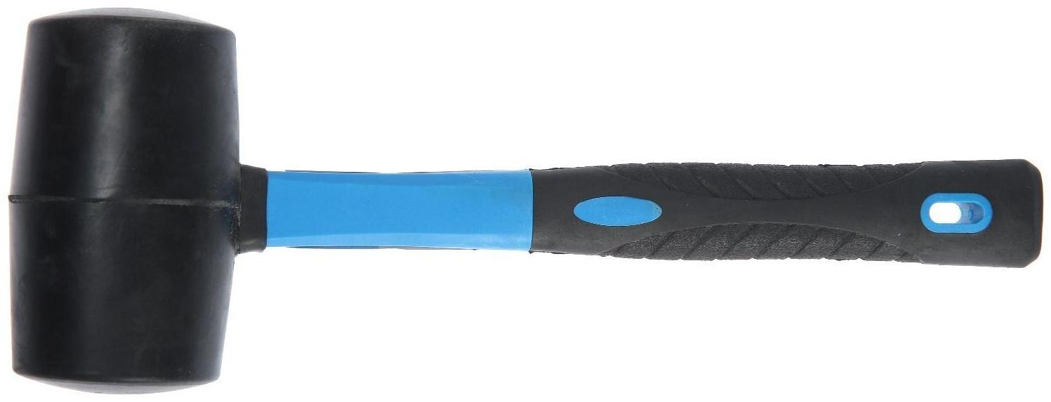 Киянка ТУНДРА, фиберглассовая рукоятка, черная резина, 450 г