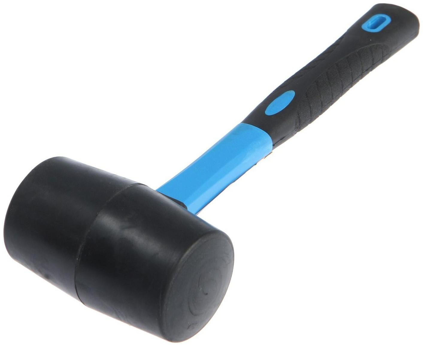 Киянка ТУНДРА, фиберглассовая рукоятка, черная резина, 450 г