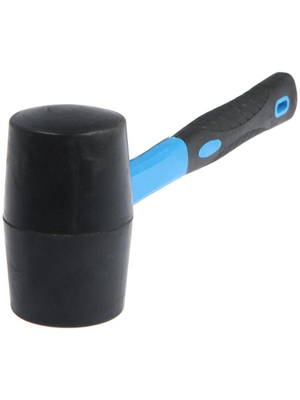 Киянка ТУНДРА, фиберглассовая рукоятка, черная резина, 450 г