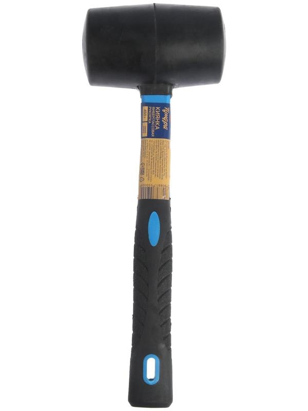 Киянка ТУНДРА, фиберглассовая рукоятка, черная резина, 450 г