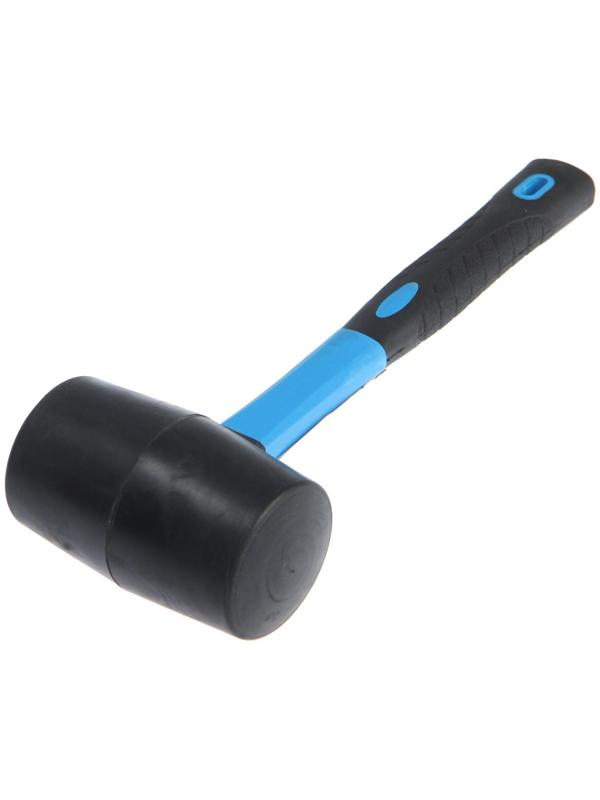 Киянка ТУНДРА, фиберглассовая рукоятка, черная резина, 450 г