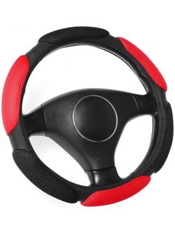 Оплетка TORSO, анатомическая, 6 подушек, размер 38 см, чёрно-красный