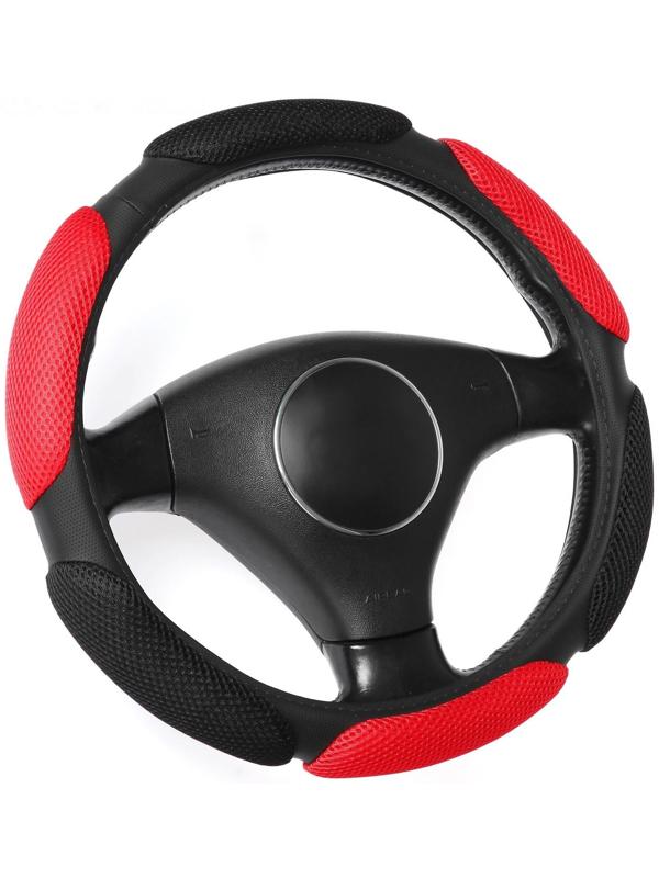 Оплетка TORSO, анатомическая, 6 подушек, размер 38 см, чёрно-красный