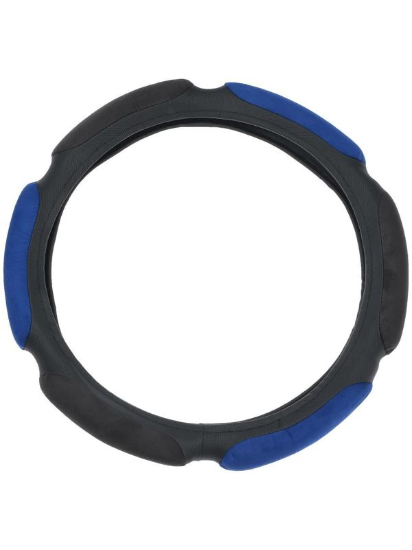 Оплетка TORSO, велюр, размер 38 см, чёрно-синий