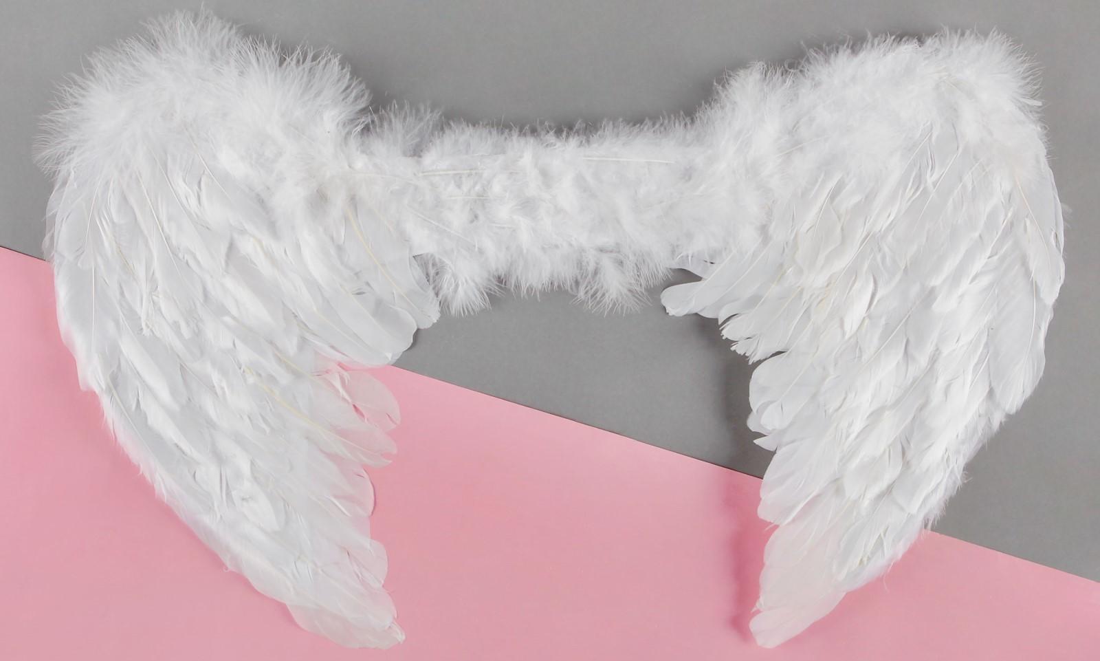 Карнавальные крылья ангела, цвет белый