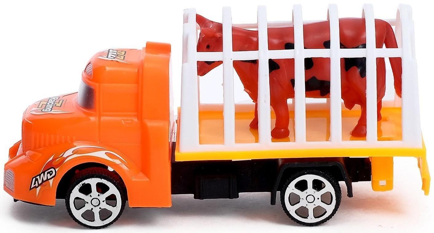 Грузовик инерционный «Перевозчик», с животным, МИКС