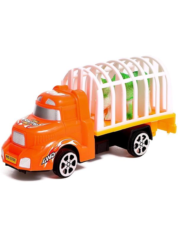 Грузовик инерционный «Перевозчик», с животным, МИКС