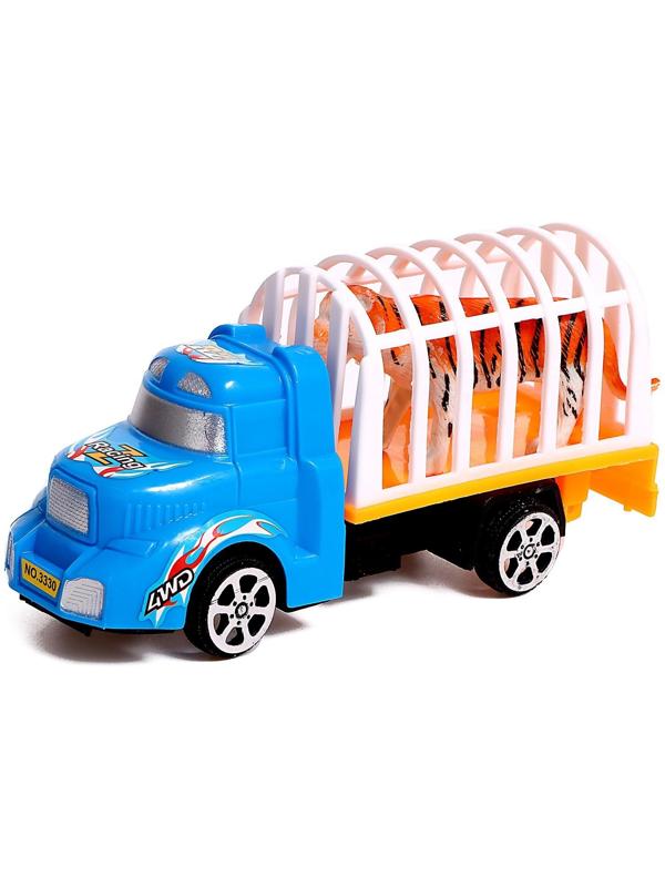 Грузовик инерционный «Перевозчик», с животным, МИКС