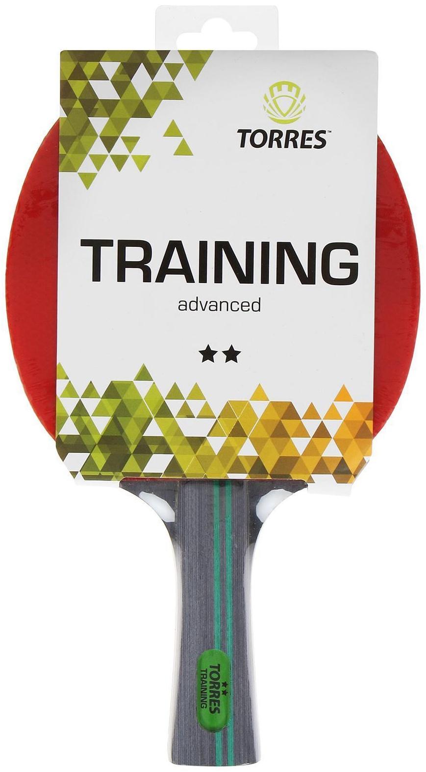 Ракетка для настольного тенниса Torres Training, 2 звезды, накладка 1,5 мм, коническая ручка
