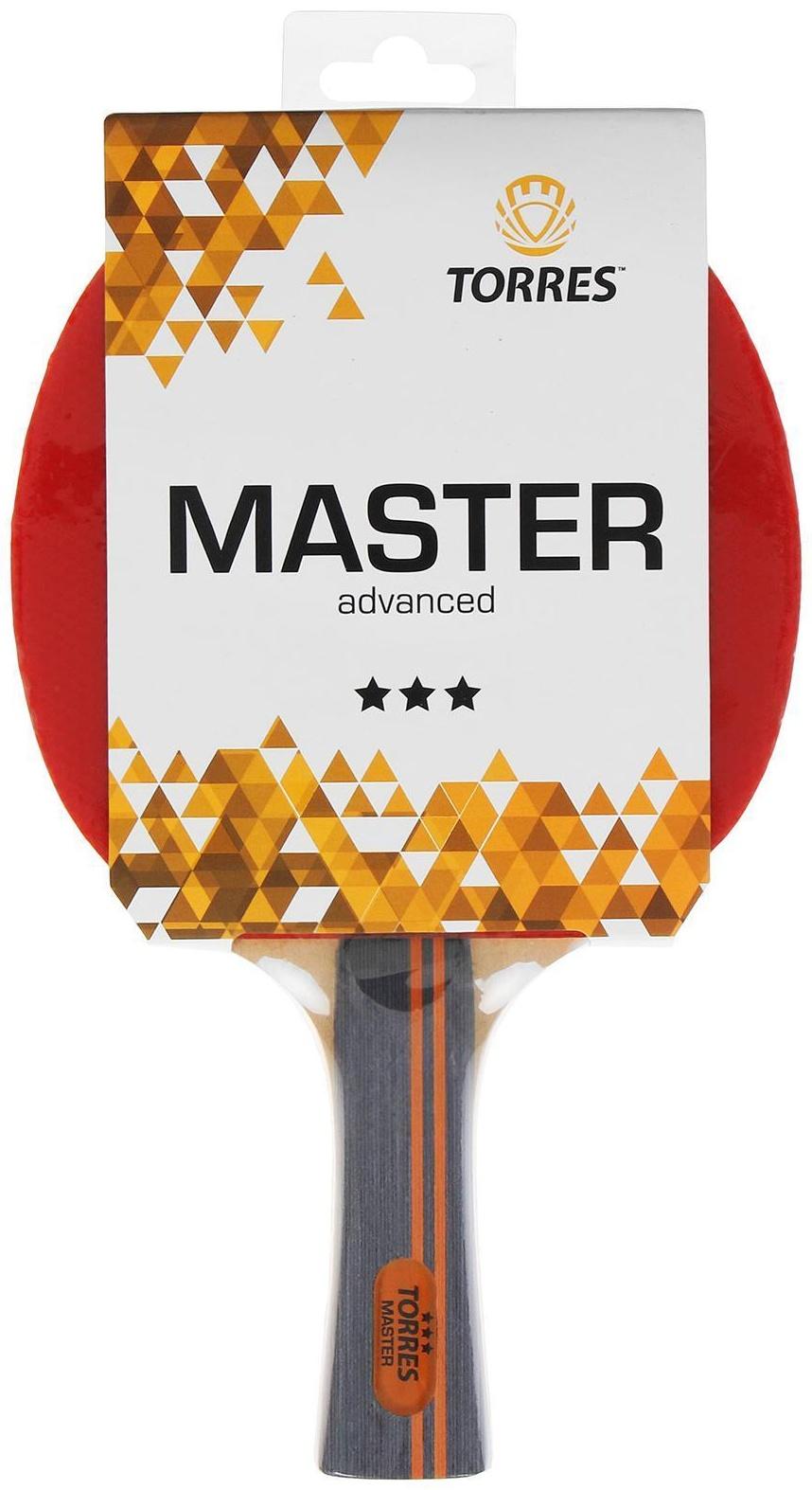 Ракетка для настольного тенниса Torres Master, 3 звезды, для тренировок, накладка 2,0 мм