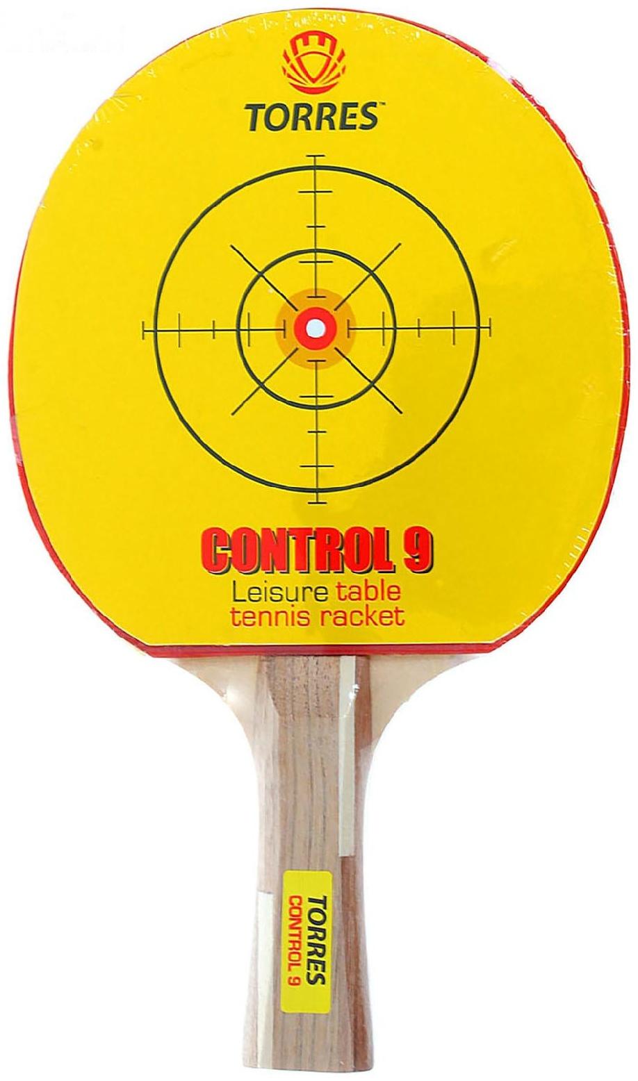 Ракетка для настольного тенниса Torres Control, для начинающих, накладка 1,8 мм, коническая ручка