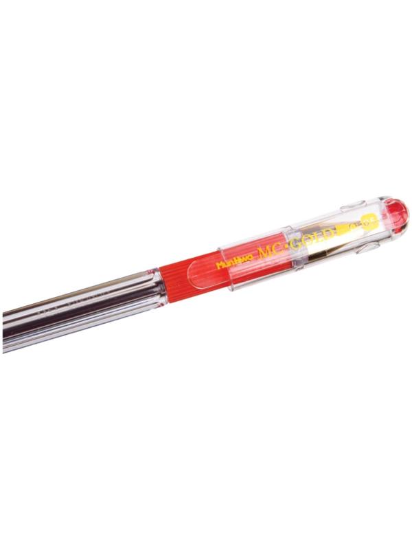 Ручка шариковая MunHwa MC Gold, стержень красный, узел 0.5 мм, грип