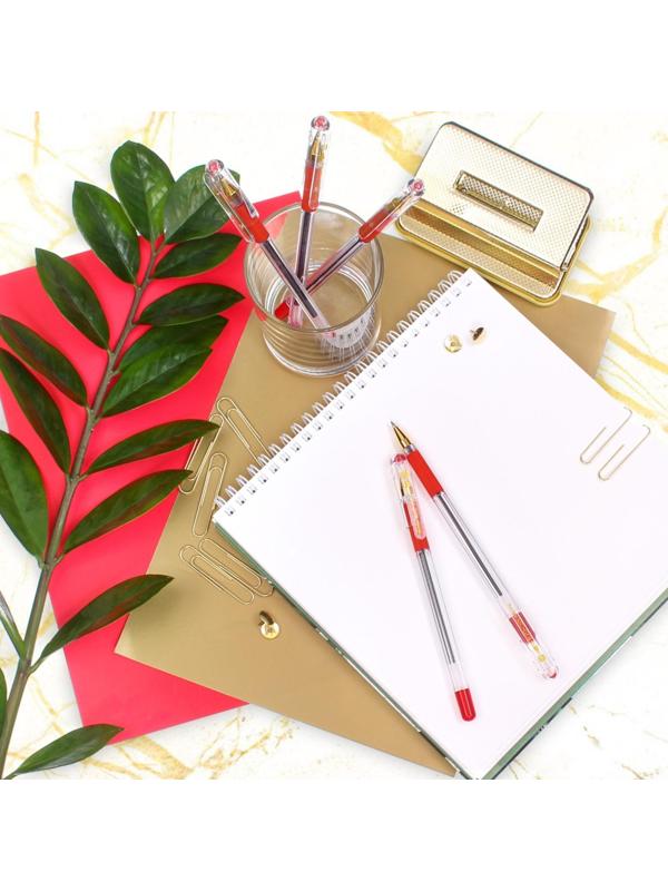 Ручка шариковая MunHwa MC Gold, стержень красный, узел 0.5 мм, грип