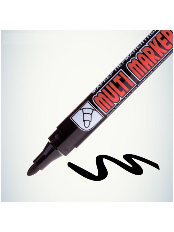 Маркер перманентный 3.0 мм, Crown Multi Marker, пулевидный, чёрный