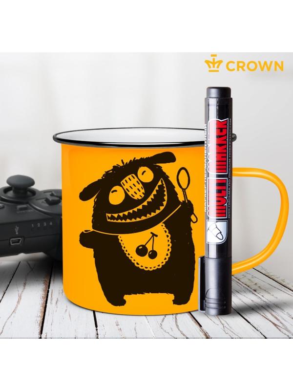 Маркер перманентный 3.0 мм, Crown Multi Marker, пулевидный, чёрный