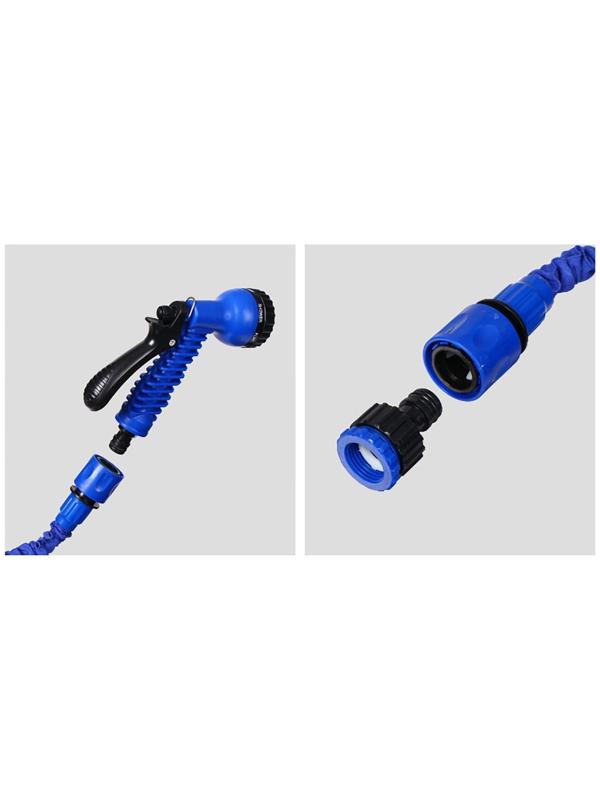 Чудо-шланг, латекс, L = 7,5–22,5 м, 2-слойный, нейлоновая оплётка, распылитель 7 режимов, штуцер 12 мм (1/2