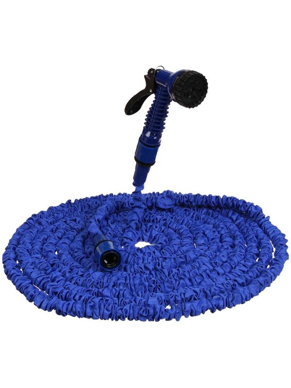 Чудо-шланг, латекс, L = 7,5–22,5 м, 2-слойный, нейлоновая оплётка, распылитель 7 режимов, штуцер 12 мм (1/2