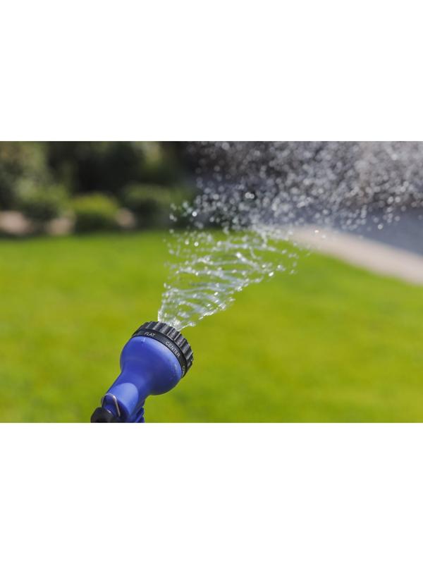 Чудо-шланг, латекс, L = 7,5–22,5 м, 2-слойный, нейлоновая оплётка, распылитель 7 режимов, штуцер 12 мм (1/2