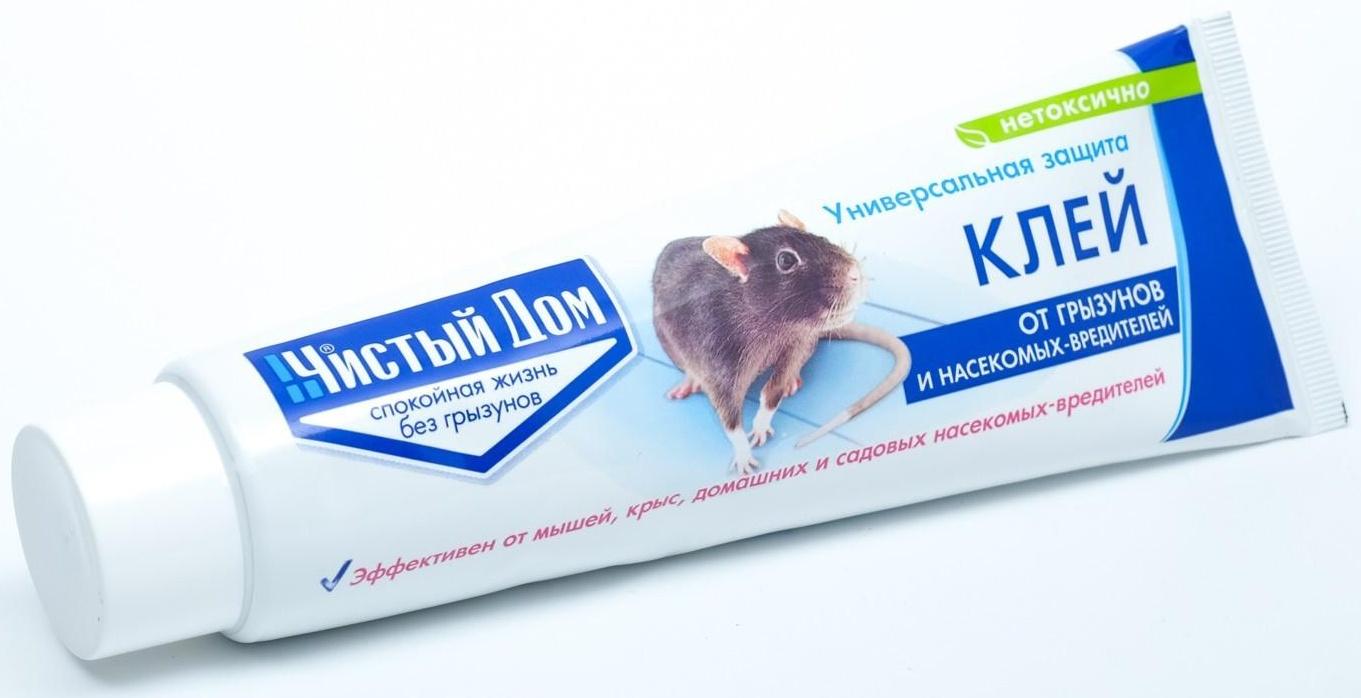 Клей от грызунов и насекомых Чистый дом туба 130 г