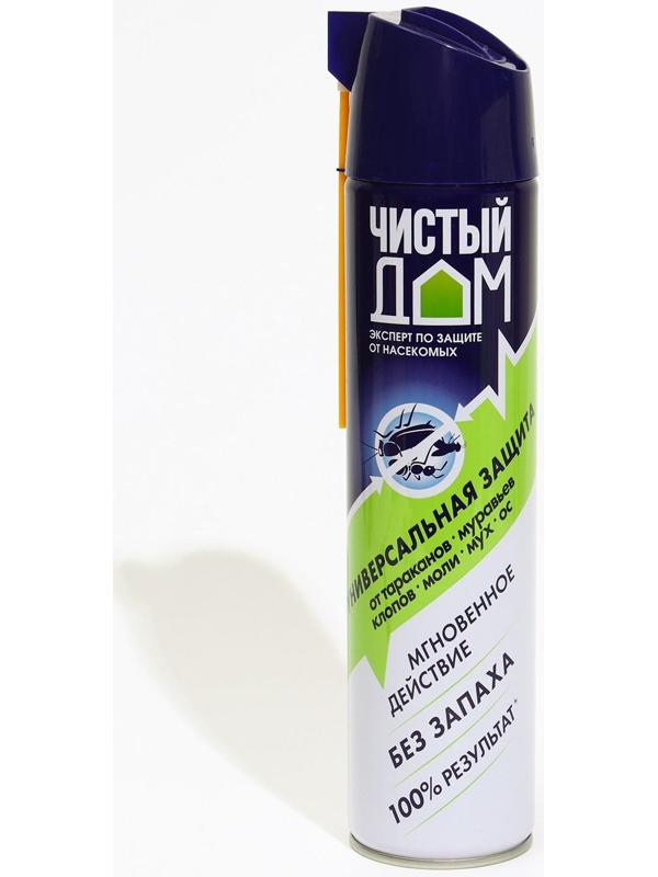 Аэрозоль от насекомых Чистый дом супер Универсальный двойное распыление 600 мл