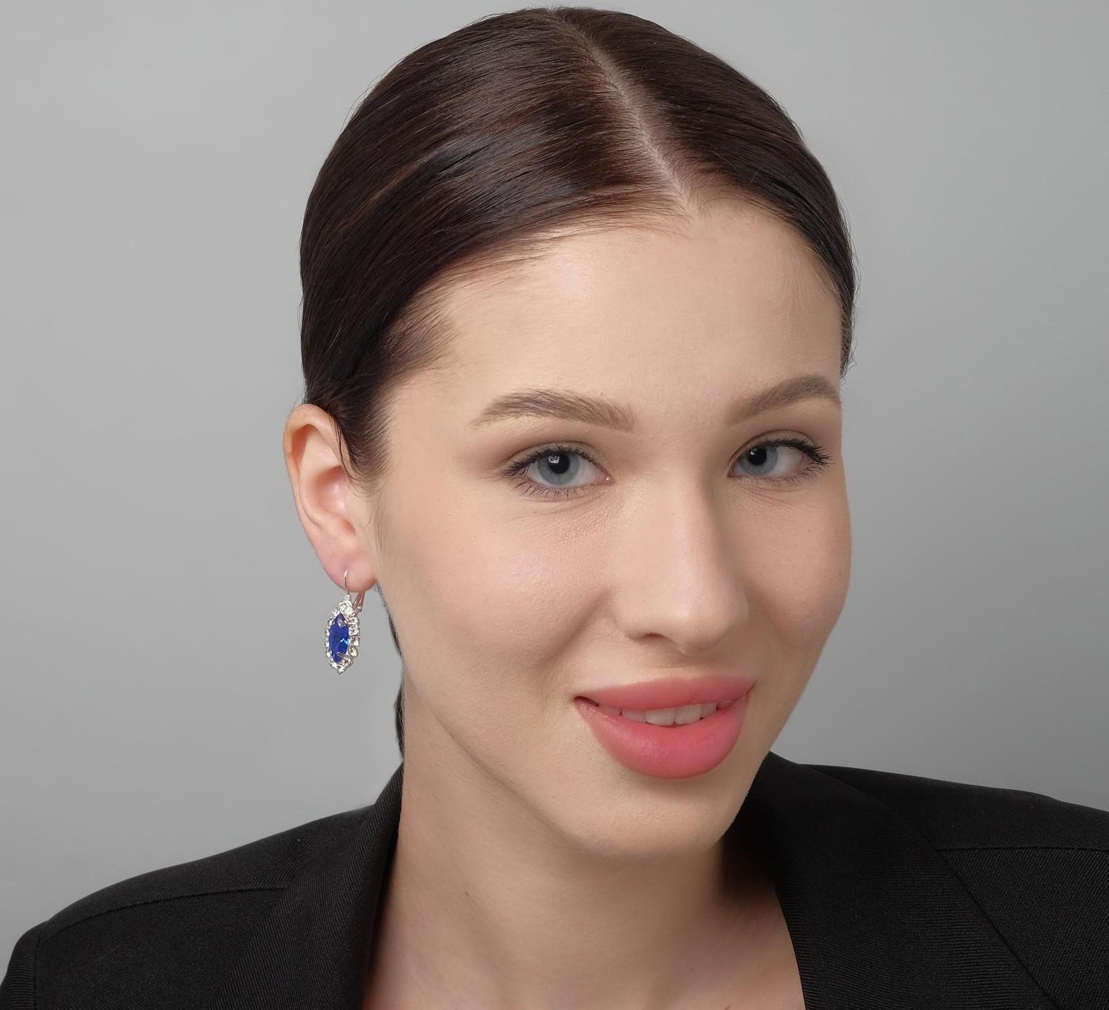 Серьги со стразами 