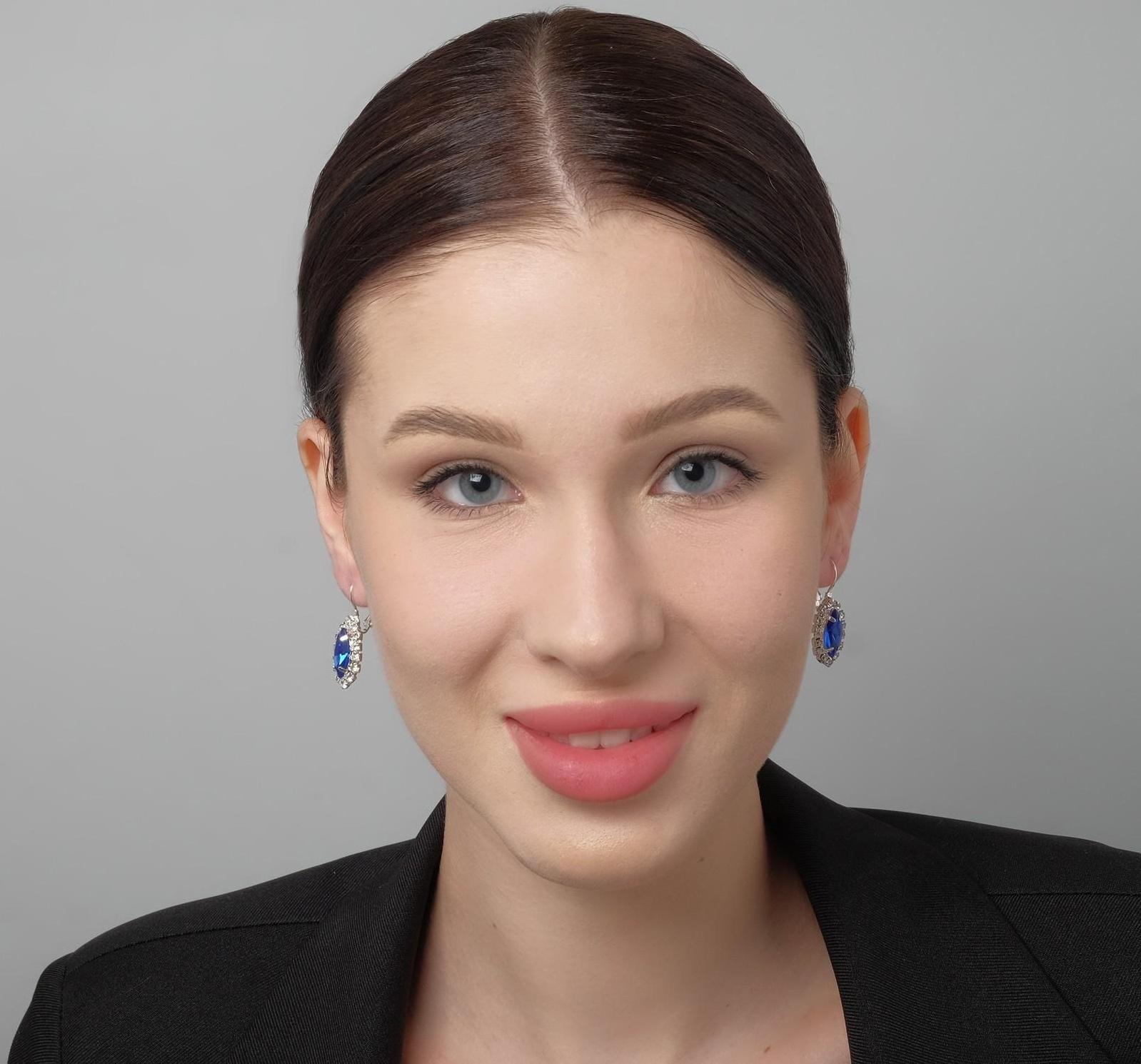 Серьги со стразами 