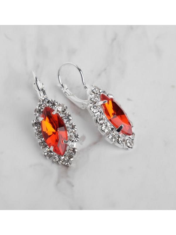 Серьги со стразами 