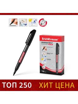 Маркер перманентный ErichKrause P-70, 1.0 мм, для письма на любой поверхности, чёрный