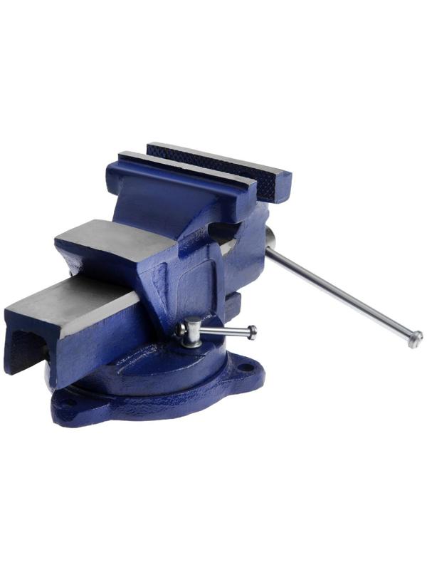 Тиски слесарные поворотные ТУНДРА, с наковальней, высокопрочный чугун ВЧ-40, 100 мм