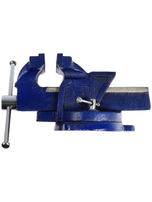 Тиски слесарные поворотные ТУНДРА, с наковальней, высокопрочный чугун ВЧ-40, 100 мм