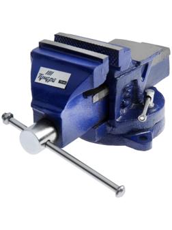 Тиски слесарные поворотные ТУНДРА, с наковальней, высокопрочный чугун ВЧ-40, 75 мм