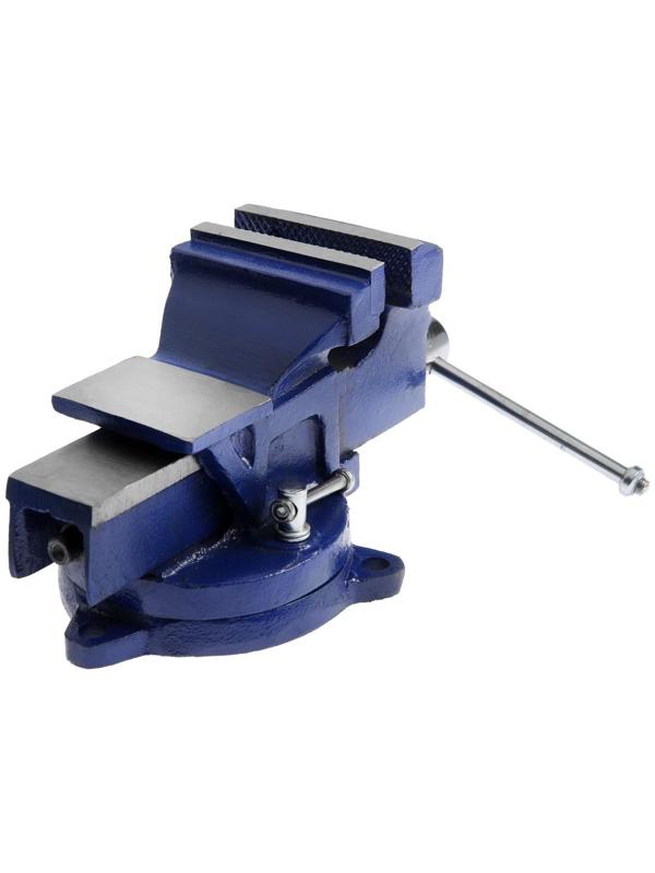 Тиски слесарные поворотные ТУНДРА, с наковальней, высокопрочный чугун ВЧ-40, 75 мм