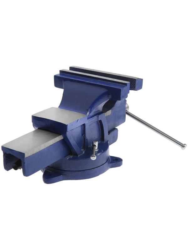 Тиски слесарные поворотные ТУНДРА, с наковальней, высокопрочный чугун ВЧ-40, 150 мм