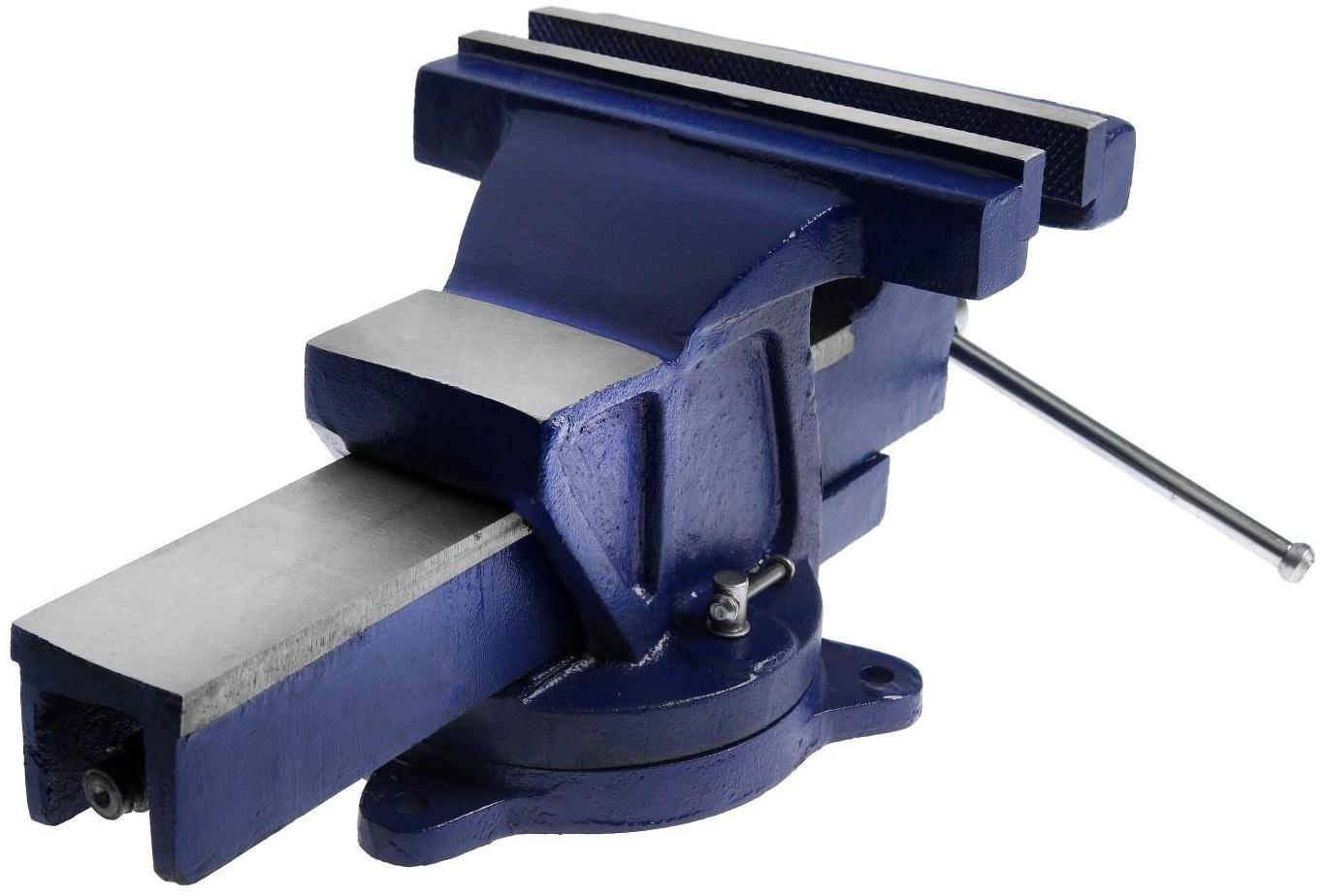 Тиски слесарные поворотные ТУНДРА, с наковальней, высокопрочный чугун ВЧ-40, 200 мм