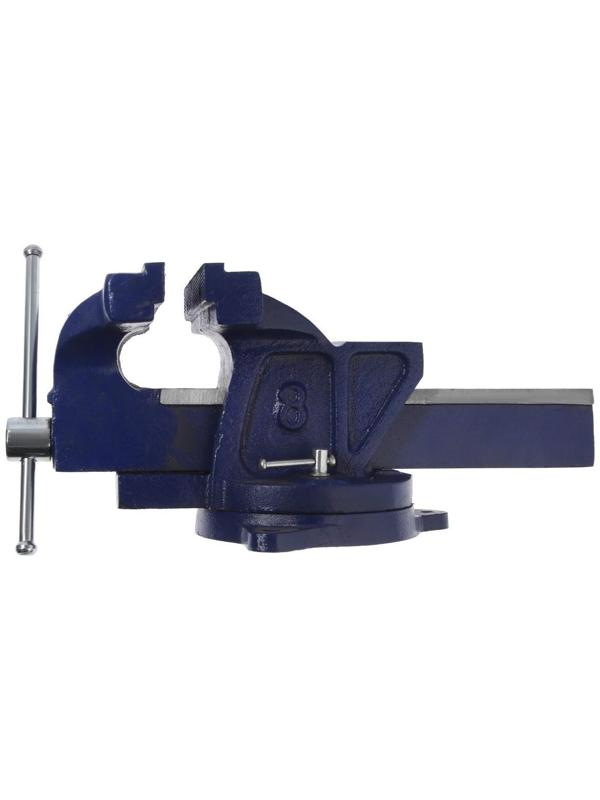 Тиски слесарные поворотные ТУНДРА, с наковальней, высокопрочный чугун ВЧ-40, 200 мм