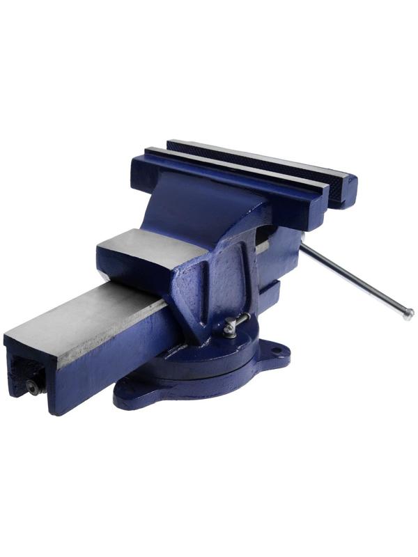 Тиски слесарные поворотные ТУНДРА, с наковальней, высокопрочный чугун ВЧ-40, 200 мм