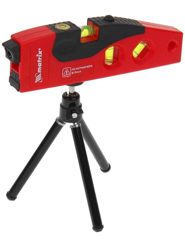 Уровень лазерный Matrix, 180 мм, 220 мм штатив, 4 глазка